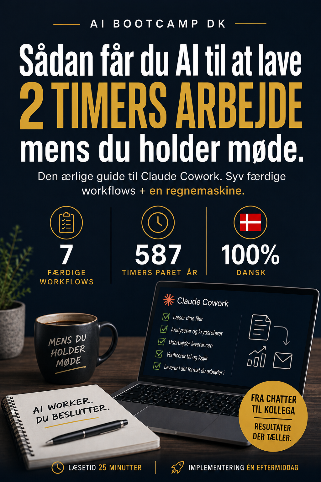 Sådan får du AI til 2 timers arbejde — Gratis guide
