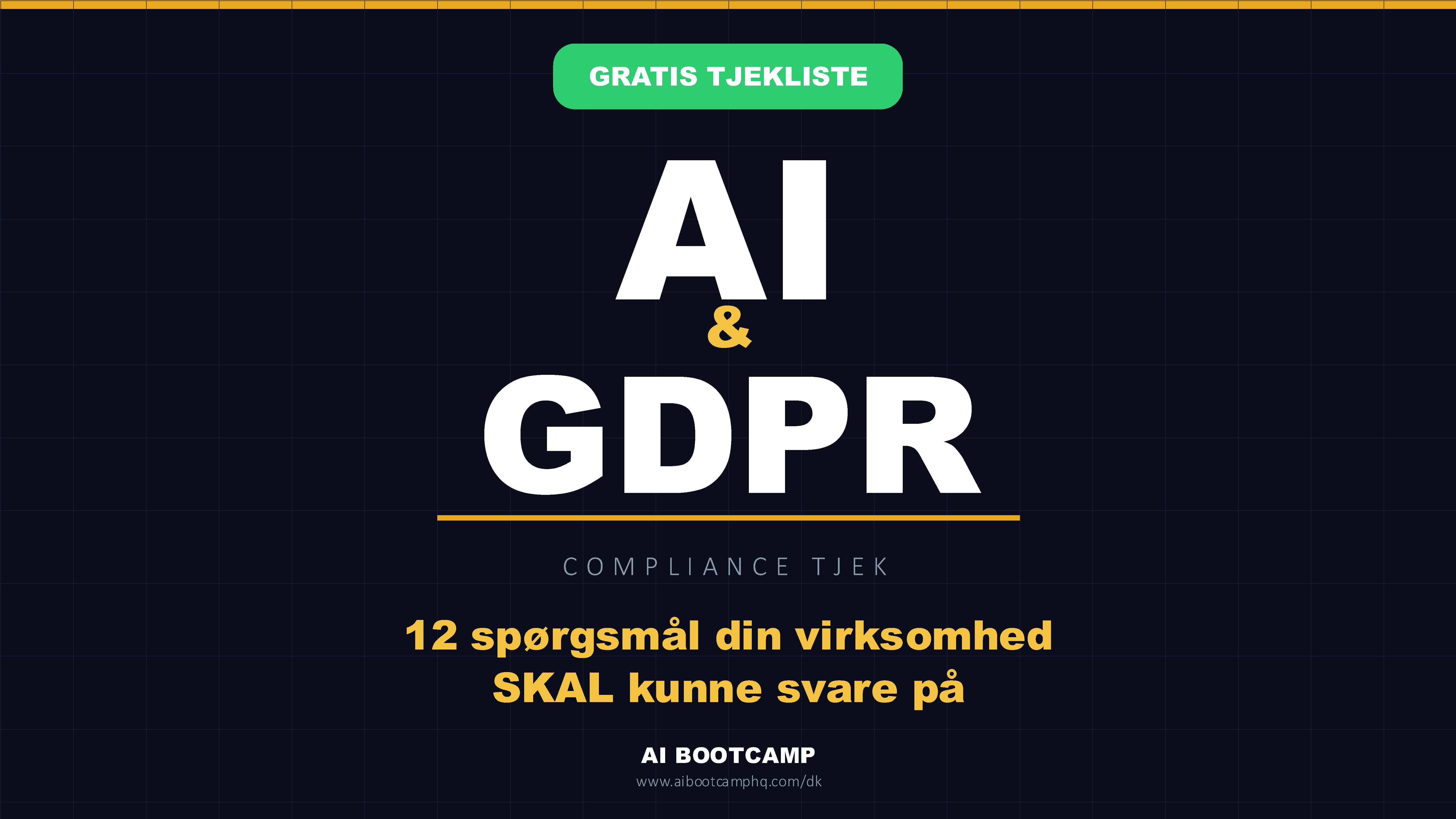 AI & GDPR Compliance Tjekliste